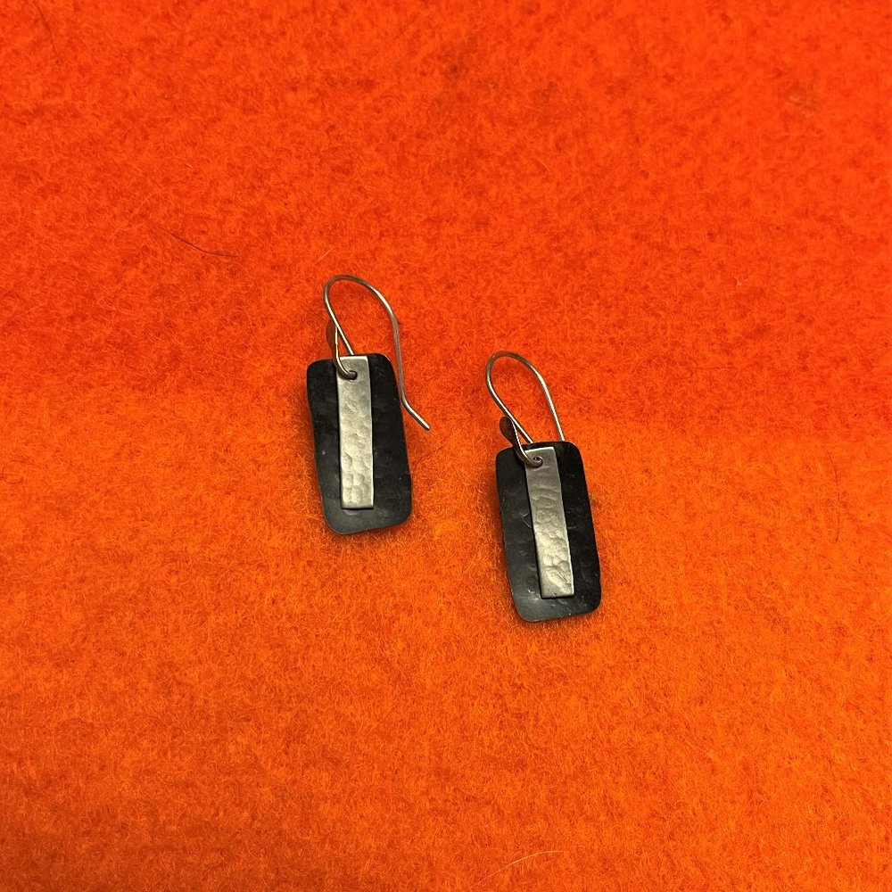 Hammered Metal Pierced Earrings